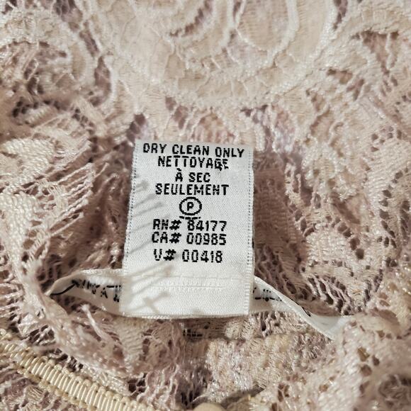 Diane von Furstenberg Olvida Lace Ruffle Silk Lined Dress Size 4 Beige Victorian - Picture 10 of 14